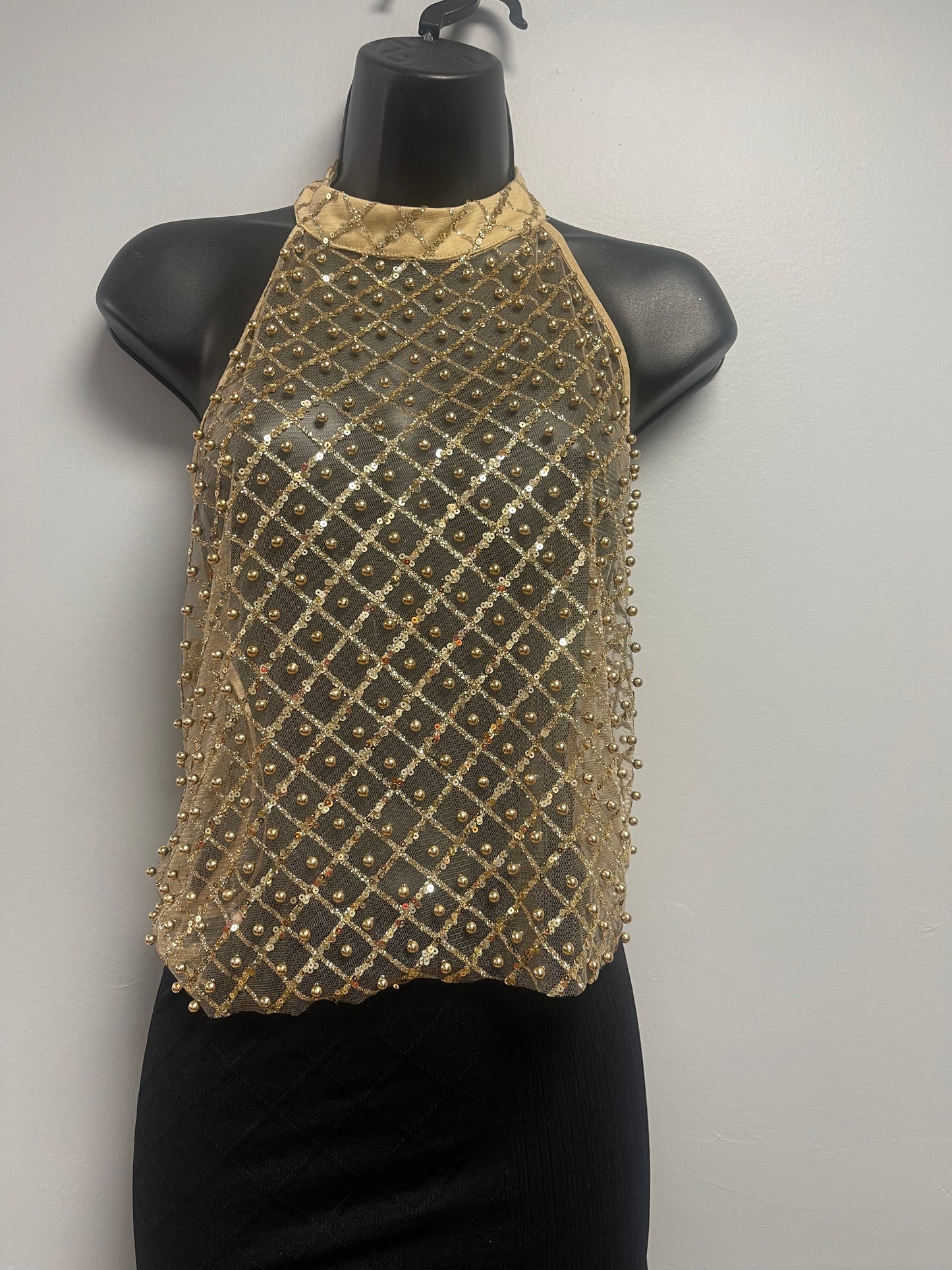Sheer halter top
