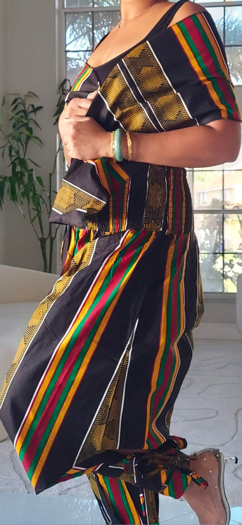 Harem pants and wrap blouse