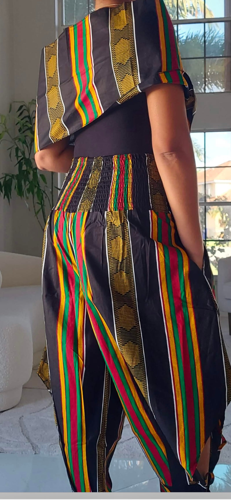 Harem pants and wrap blouse