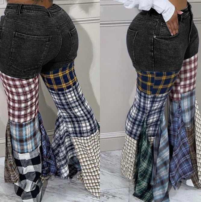 Patchwork Jeans Pants